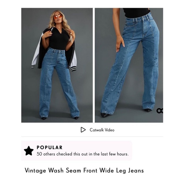 Brand New w/ Tag Pretty Little Thing Vintage Jeans - Picture 2 of 2